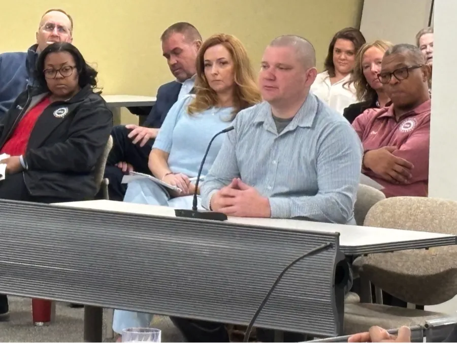 Josh Skinner speaks to the Michigan Civil Service Commission